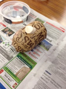 The base of the puppet head.